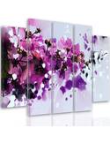 Composition de 5 tableaux BRANCHE BLOOMING imprimé sur toile - par Feeby