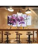 Composition de 5 tableaux BRANCHE BLOOMING imprimé sur toile - par Feeby