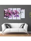 Composition de 5 tableaux BRANCHE BLOOMING imprimé sur toile - par Feeby