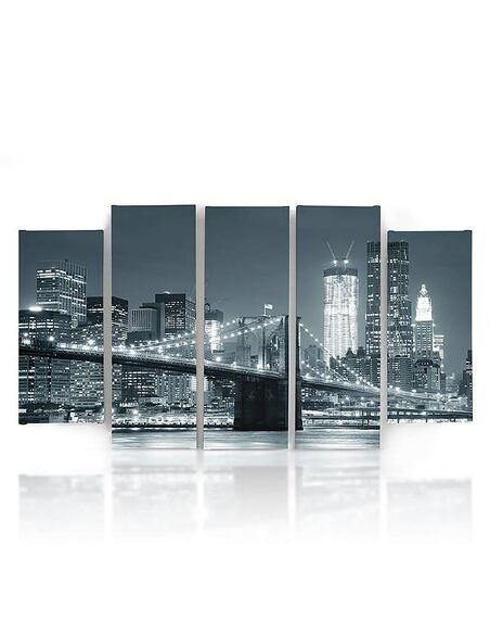 Composition de 5 tableaux PONT imprimé sur toile - par Feeby