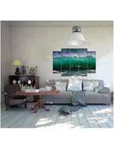 Composition de 5 tableaux VAGUE 2 AGITÉ imprimé sur toile - par Feeby