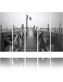 Composition de 5 tableaux PONT DE BOIS imprimé sur toile - par Feeby