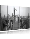 Composition de 5 tableaux PONT DE BOIS imprimé sur toile - par Feeby