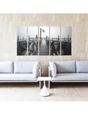Composition de 5 tableaux PONT DE BOIS imprimé sur toile - par Feeby