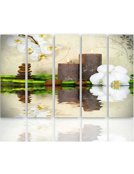 Composition de 5 tableaux 6 ZEN imprimé sur toile - par Feeby