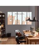 Composition de 5 tableaux LE BONBONS AIMER imprimé sur toile - par Feeby