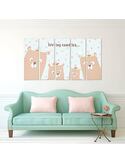 Composition de 5 tableaux LE BONBONS AIMER imprimé sur toile - par Feeby