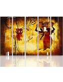 Composition de 5 tableaux AFRIQUE NOSIWODY imprimé sur toile - par Feeby
