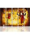 Composition de 5 tableaux AFRIQUE NOSIWODY imprimé sur toile - par Feeby