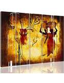 Composition de 5 tableaux AFRIQUE NOSIWODY imprimé sur toile - par Feeby