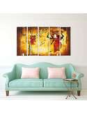 Composition de 5 tableaux AFRIQUE NOSIWODY imprimé sur toile - par Feeby