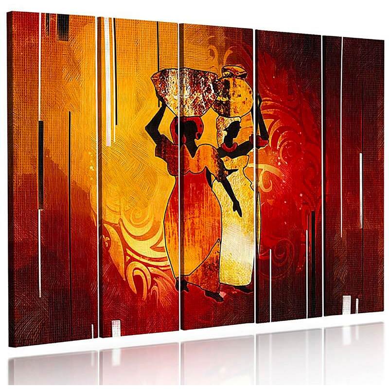 Composition de 5 tableaux SUD imprimé sur toile - par Feeby
