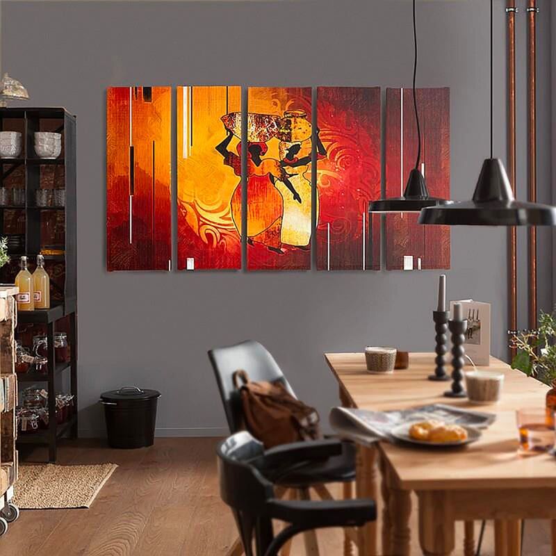 Composition de 5 tableaux SUD imprimé sur toile - par Feeby