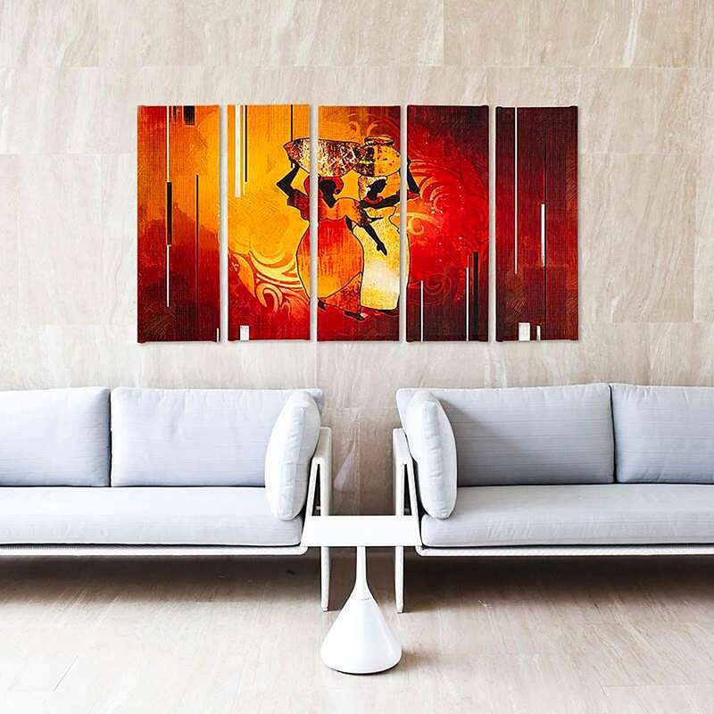Composition de 5 tableaux SUD imprimé sur toile - par Feeby