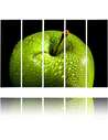 Composition de 5 tableaux POMME VERTE imprimé sur toile - par Feeby