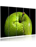 Composition de 5 tableaux POMME VERTE imprimé sur toile - par Feeby
