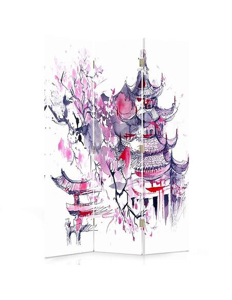 Paravent 3 volets PAYSAGE JAPONAIS - par Feeby