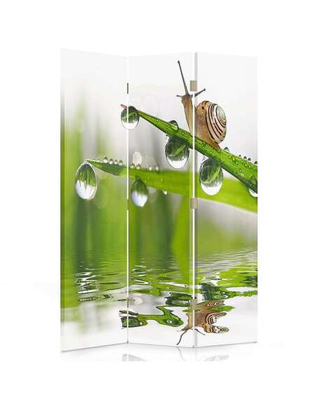 Paravent 3 volets ESCARGOT SUR L’HERBE - par Feeby