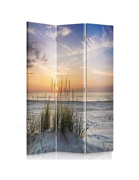Paravent 3 volets L’HERBE SUR LA PLAGE - par Feeby
