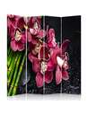 Paravent 4 volets LES ORCHID BORDEAUX - par Feeby