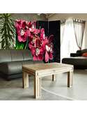 Paravent 4 volets LES ORCHID BORDEAUX - par Feeby