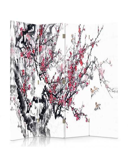 Paravent 4 volets CERISIER JAPONAIS - par Feeby