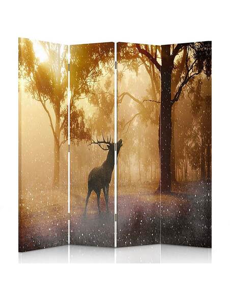 Paravent 4 volets LE RUT DU CERF - par Feeby