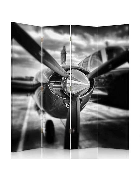 Paravent 4 volets HÉLICE D’AVION - par Feeby