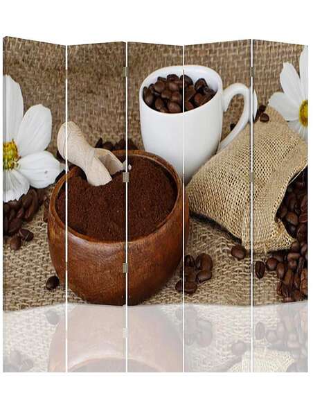 Paravent 5 volets CAFÉ MOULU - par Feeby