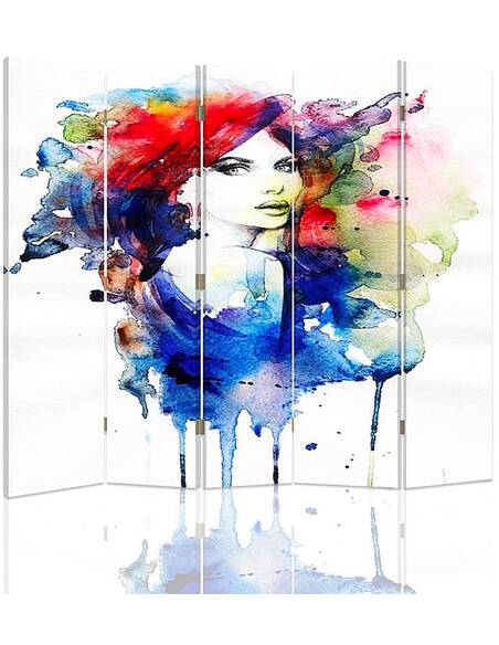 Paravent 5 volets LES FEMMES AQUARELLE - par Feeby