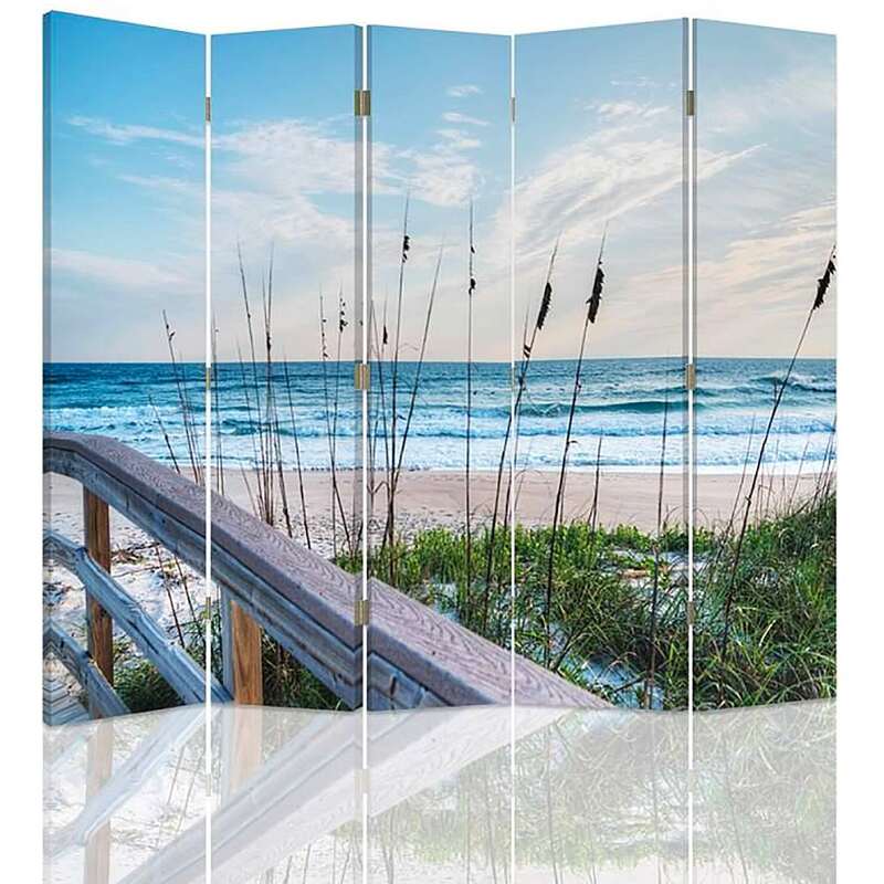 Paravent 5 volets DES DUNES COUVERTES D’HERBE - par Feeby