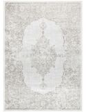 Tapis Isphahan beige et blanc, vue d'ensemble du motif central
