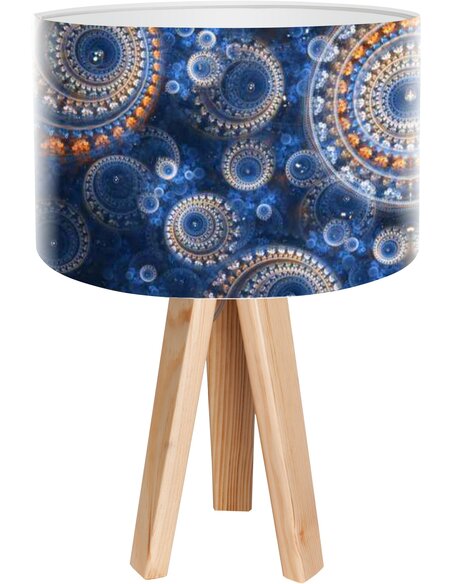 Lampe de chevet Mandala Bleu