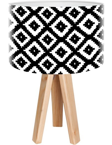 Lampe de chevet stamps Noir