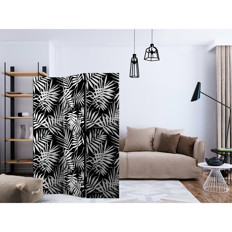 Paravent 3 volets BLACK AND WHITE JUNGLE 