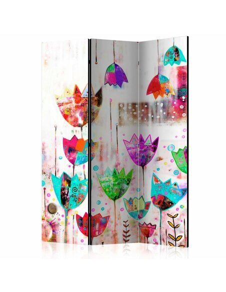 Paravent 3 volets COLORFUL TULIPS  | Artgeist |