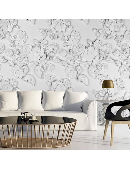 Papier peint WHITE ORNAMENT ROSES 