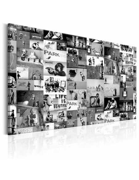 Tableau BANKSY GRAFFITI COLLAGE 