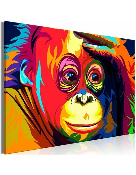 Tableau COLOURFUL ORANGUTAN WIDE 
