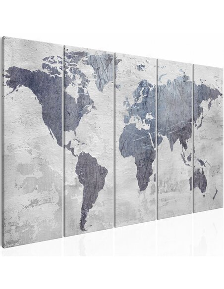 Tableau CONCRETE WORLD MAP NARROW 