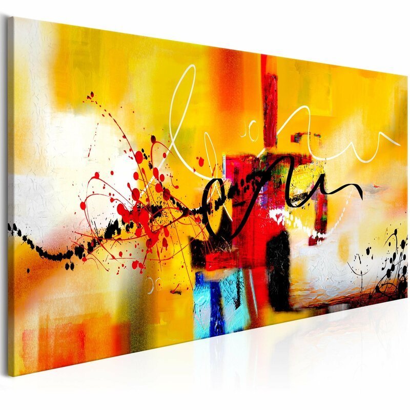 Tableau Abstrait Coloré Impression Sur Toile Intissé - Modèle A-A-10022-b-a, Neuf