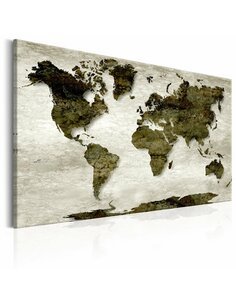 Tableau WORLD MAP GREEN PLANET 