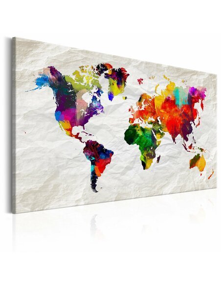 Tableau WORLD MAP RAINBOW MADNESS 
