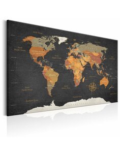 Tableau WORLD MAP SECRETS OF THE EARTH 