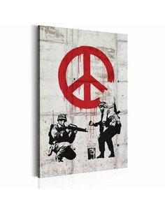Tableau SOLDIERS PAINTING PEACE BY BANKSY 