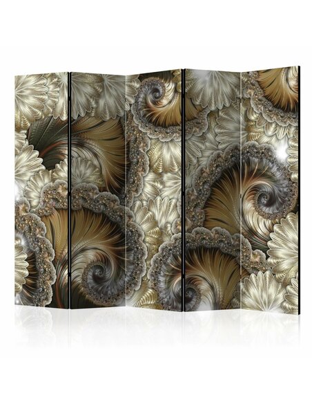 Paravent 5 volets GOLDEN HAND-HELD FANS 