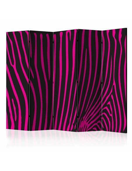Paravent 5 volets ZEBRA PATTERN VIOLET 