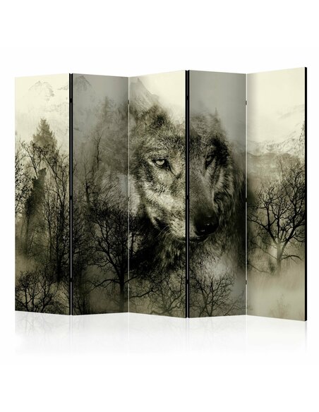 Paravent 5 volets MOUNTAIN PREDATOR BEIGE 
