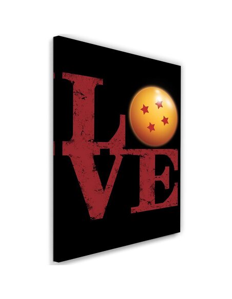Tableau XXL Love Image Decor inscription Red imprimé sur toile