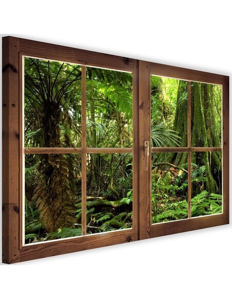 Tableau window, tropical forest imprimé sur toile